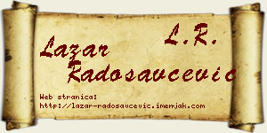 Lazar Radosavčević vizit kartica